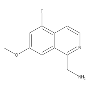 (5-Fluoro-7-methoxyisoquinolin-1-yl)methanamine Structure