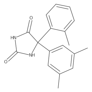 5-(3,5-Dimethylphenyl)-5-(2-methylphenyl)imidazolidine-2,4-dione结构式