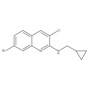 7-bromo-3-chloro-N-(cyclopropylmethyl)-2-Quinolinamine Structure
