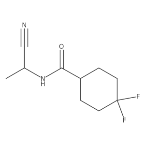 N-[(1S)-1-cyanoethyl]-4,4-difluorocyclohexane-1-carboxamide结构式