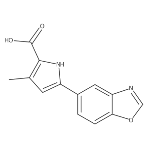 5-(Benzo[d]oxazol-5-yl)-3-methyl-1H-pyrrole-2-carboxylicacid Structure