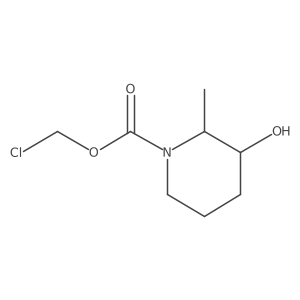 Chloromethyl 3-hydroxy-2-methylpiperidine-1-carboxylate结构式