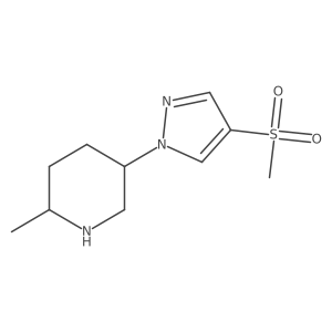 5-(4-methanesulfonyl-1H-pyrazol-1-yl)-2-methylpiperidine结构式