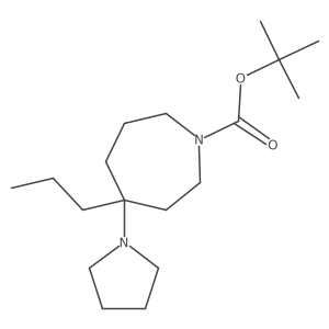 Tert-butyl 4-propyl-4-(pyrrolidin-1-yl)azepane-1-carboxylate Structure