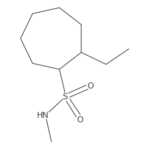 2-ethyl-N-methylcycloheptane-1-sulfonamide结构式