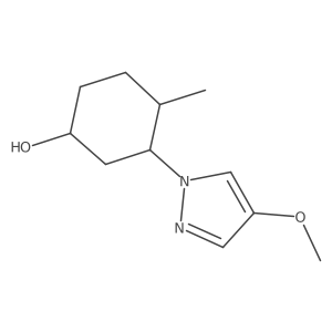 3-(4-methoxy-1H-pyrazol-1-yl)-4-methylcyclohexan-1-ol结构式