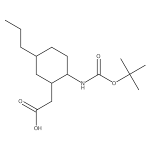 2-(2-{[(Tert-butoxy)carbonyl]amino}-5-propylcyclohexyl)acetic acid结构式
