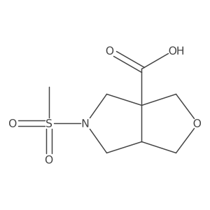 (3Ar,6aR)-5-methylsulfonyl-3,4,6,6a-tetrahydro-1H-furo[3,4-c]pyrrole-3a-carboxylic acid Structure