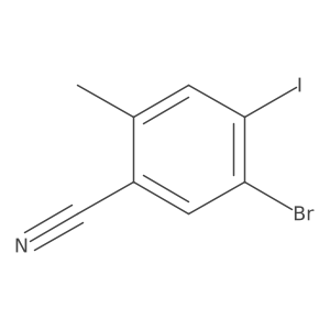 5-Bromo-4-iodo-2-methylbenzonitrile结构式