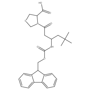 3-[3-({[(9H-fluoren-9-yl)methoxy]carbonyl}amino)-5,5-dimethylhexanoyl]-1,3-thiazolidine-4-carboxylic acid结构式