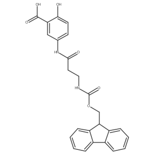 5-[3-({[(9H-fluoren-9-yl)methoxy]carbonyl}amino)propanamido]-2-hydroxybenzoic acid Structure