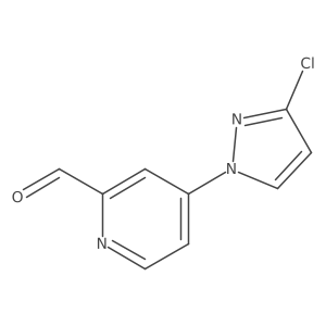 4-(3-chloro-1H-pyrazol-1-yl)pyridine-2-carbaldehyde结构式