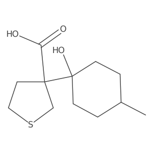3-(1-Hydroxy-4-methylcyclohexyl)thiolane-3-carboxylic acid结构式