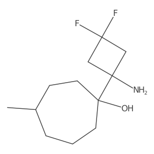 1-(1-Amino-3,3-difluorocyclobutyl)-4-methylcycloheptan-1-ol结构式