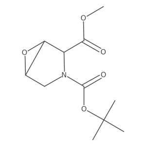 3-Tert-butyl 2-methyl 6-oxa-3-azabicyclo[3.1.0]hexane-2,3-dicarboxylate结构式