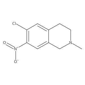 6-Chloro-2-methyl-7-nitro-1,2,3,4-tetrahydroisoquinoline结构式
