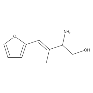 (2R)-2-amino-4-(furan-2-yl)-3-methylbut-3-en-1-ol结构式