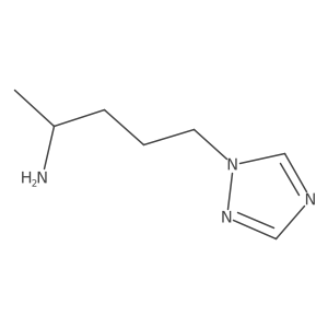 (2R)-5-(1H-1,2,4-triazol-1-yl)pentan-2-amine结构式