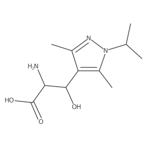 2-amino-3-[3,5-dimethyl-1-(propan-2-yl)-1H-pyrazol-4-yl]-3-hydroxypropanoic acid结构式