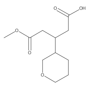 5-Methoxy-3-(oxan-3-yl)-5-oxopentanoic acid Structure
