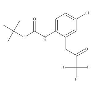 tert-butyl N-[4-chloro-2-(3,3,3-trifluoro-2-oxopropyl)phenyl]carbamate Structure