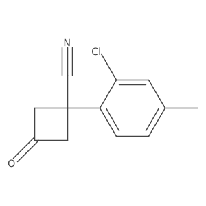 1-(2-Chloro-4-methylphenyl)-3-oxocyclobutane-1-carbonitrile Structure