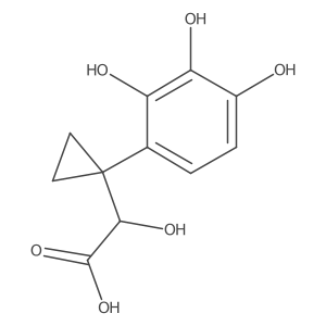 2-Hydroxy-2-[1-(2,3,4-trihydroxyphenyl)cyclopropyl]acetic acid Structure