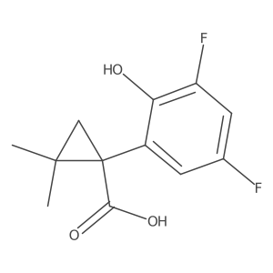 1-(3,5-Difluoro-2-hydroxyphenyl)-2,2-dimethylcyclopropane-1-carboxylic acid结构式