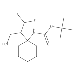 tert-butyl N-[1-(3-amino-1,1-difluoropropan-2-yl)cyclohexyl]carbamate结构式