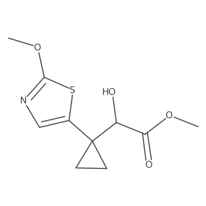 Methyl 2-hydroxy-2-[1-(2-methoxy-1,3-thiazol-5-yl)cyclopropyl]acetate结构式
