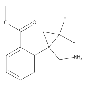 Methyl 2-[1-(aminomethyl)-2,2-difluorocyclopropyl]benzoate结构式