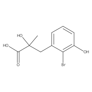 3-(2-Bromo-3-hydroxyphenyl)-2-hydroxy-2-methylpropanoic acid结构式