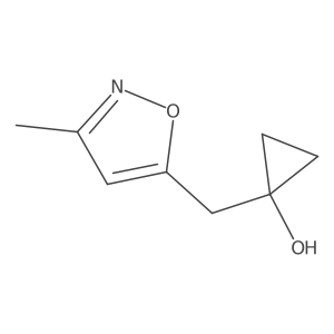 1-[(3-Methyl-1,2-oxazol-5-yl)methyl]cyclopropan-1-ol结构式