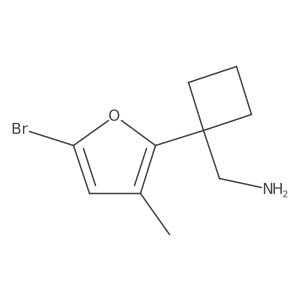 [1-(5-Bromo-3-methylfuran-2-yl)cyclobutyl]methanamine结构式
