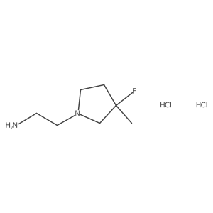 2-(3-Fluoro-3-methylpyrrolidin-1-yl)ethanamine;dihydrochloride结构式