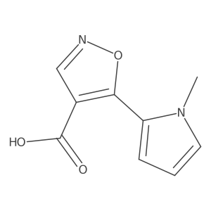 5-(1-methyl-1H-pyrrol-2-yl)-1,2-oxazole-4-carboxylic acid Structure