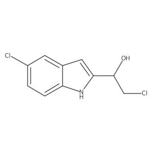 2-chloro-1-(5-chloro-1H-indol-2-yl)ethan-1-ol结构式