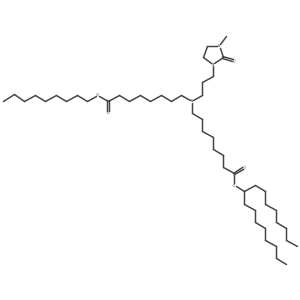 Heptadecan-9-yl 8-((3-(3-methyl-2-oxoimidazolidin-1-yl)propyl)(8-(nonyloxy)-8-oxooctyl)amino)octanoate结构式