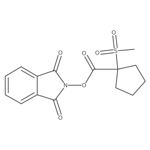 1,3-dioxo-2,3-dihydro-1H-isoindol-2-yl 1-methanesulfonylcyclopentane-1-carboxylate结构式