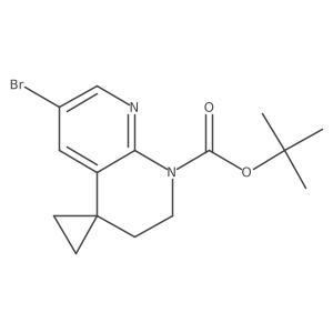 tert-Butyl 6'-bromo-2',3'-dihydro-1'H-spiro[cyclopropane-1,4'-[1,8]naphthyridine]-1'-carboxylate Structure