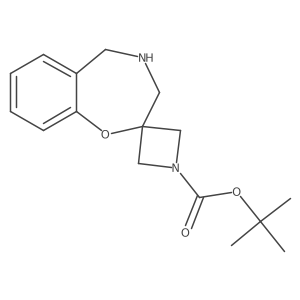 Tert-butyl spiro[4,5-dihydro-3H-1,4-benzoxazepine-2,3'-azetidine]-1'-carboxylate结构式