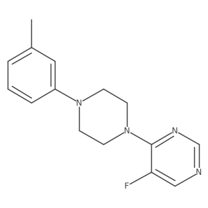 5-Fluoro-4-[4-(3-methylphenyl)piperazin-1-yl]pyrimidine结构式