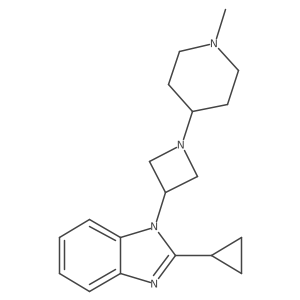 2-Cyclopropyl-1-[1-(1-methylpiperidin-4-yl)azetidin-3-yl]benzimidazole结构式