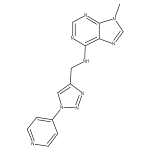 9-Methyl-N-[(1-pyridin-4-yltriazol-4-yl)methyl]purin-6-amine结构式