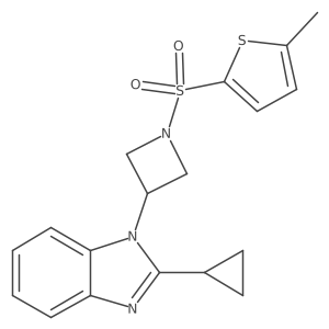 2-Cyclopropyl-1-[1-(5-methylthiophen-2-yl)sulfonylazetidin-3-yl]benzimidazole Structure