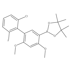 2-[5-(2-Chloro-6-fluoro-phenyl)-2,4-dimethoxy-phenyl]-4,4,5,5-tetramethyl-1,3,2-dioxaborolane结构式
