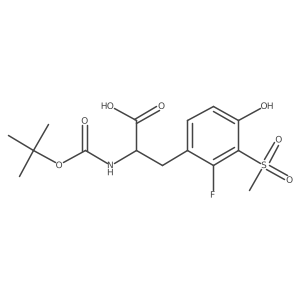 2-{[(Tert-butoxy)carbonyl]amino}-3-(2-fluoro-4-hydroxy-3-methanesulfonylphenyl)propanoic acid结构式