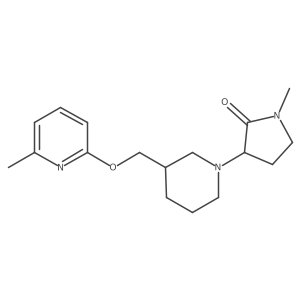 1-Methyl-3-(3-{[(6-methylpyridin-2-yl)oxy]methyl}piperidin-1-yl)pyrrolidin-2-one Structure