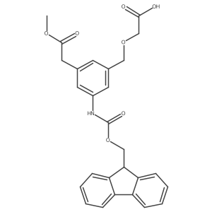 2-{[3-({[(9H-fluoren-9-yl)methoxy]carbonyl}amino)-5-(2-methoxy-2-oxoethyl)phenyl]methoxy}acetic acid结构式