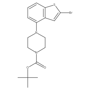 Tert-butyl 4-(2-bromo-1-benzothiophen-4-yl)piperazine-1-carboxylate结构式